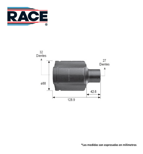Imagen 2 de 6 de Espiga L/caja Izq-der Chrysler Concorde 3.2l 1998-2001 Race