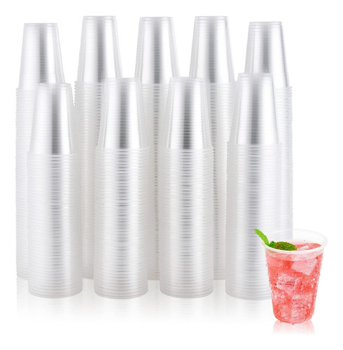Vasos Desechables Transparentes De 9 Oz Para Fiestas