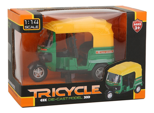 Motocicleta De Tres Ruedas Modelo 1:14 De Aleación Para Niño