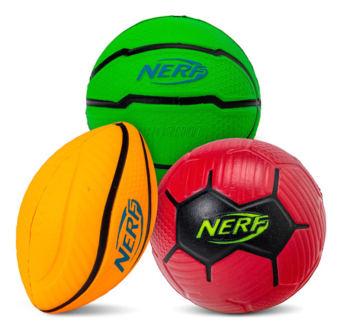 Nerf Juego De Pelotas Deportivas De Micro Espuma Para Ninos,