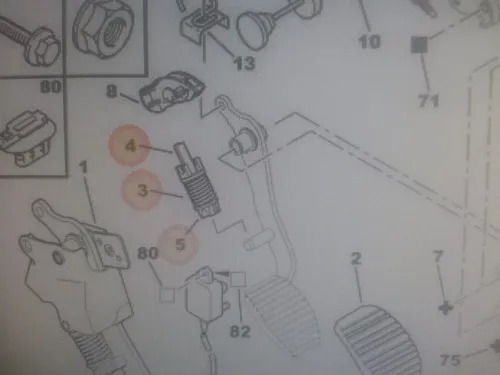 Resorte Pedal Emb.(3 Piezas) Peugeot Partner Diesel 1.6 Hdi