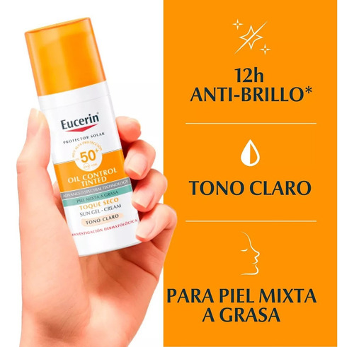 Eucerin Protector Solar Sun Control Facial Claro Fps50+ 50ml