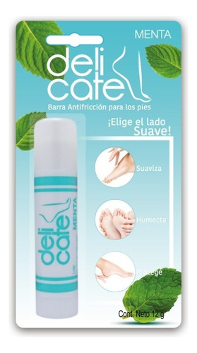 Barra Antifricción Delicate Pies Previene Protege D Ampollas Fragancia Menta
