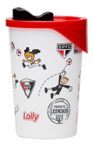 Copo De Treinamento 350ml Branco São Paulo Lolly 7108-01-spo