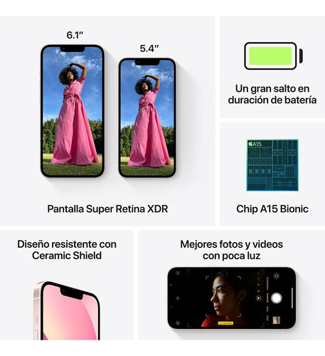 Apple iPhone 13 Rosa (128 Gb) St (Reacondicionado)