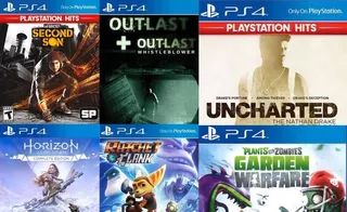 Uncharted + Infamous + Outlast Pack De Juegos Ps4 Español