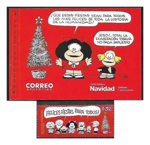 2017 Historieta Mafalda- Argentina (carnet+sello) Mint