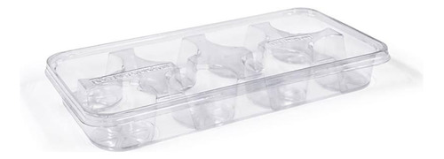 Kit Porta Vaso Com 8 Cavidades Transparente Com 10 Unidades