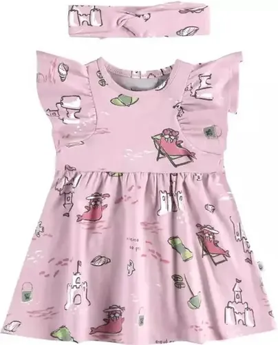Vestido Bebê Com Faixa De Cabelo Malwee Kids