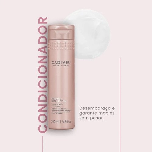 Kit Cadiveu Repair Solution Shampoo Condicionador Máscara