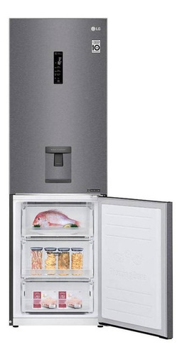 Imagen 7 de 8 de Heladera inverter auto defrost LG LB37SPGK grafito con freezer 336L 220V