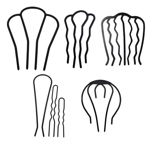 7 Peines Laterales Para Cabello Francés, Alfileres Para Moño
