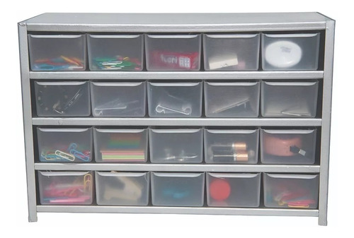 3 Pza Organizador De Metal Para Cosas Pequeñas C/20 Gavetas