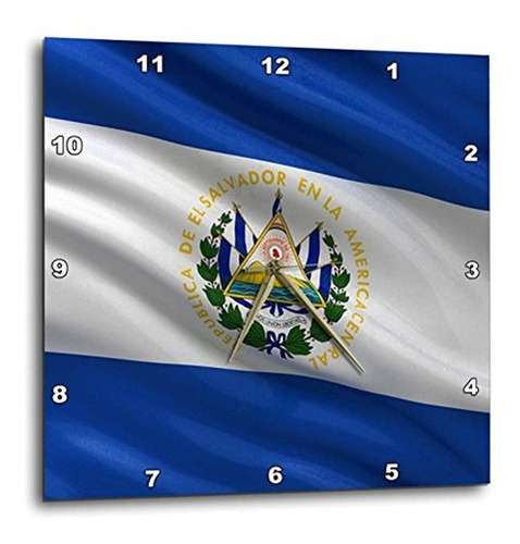 3drose Bandera De El Salvador Ondeando En El Reloj De Pared 