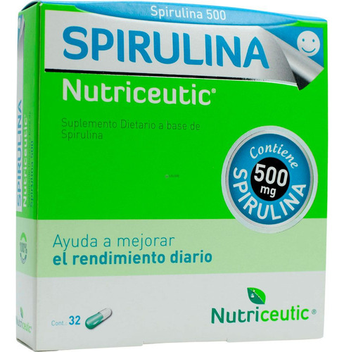 Spirulina 32 Capsulas Fortalece Las Defensas Nutriceutic