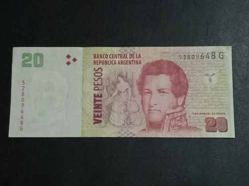 Billete De 20 Pesos. Bottero 3530 Rosas, Con Error. Mira!!!!