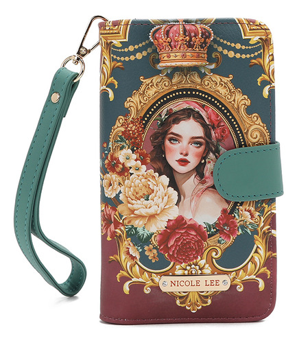 Funda Porta Celular Y Tarjetero Nicole Lee The Queen Ss25 Color Carmín