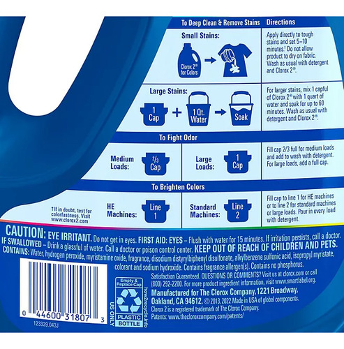 Clorox 2 For Colors Max Performance Stain Remover, 112.8oz
