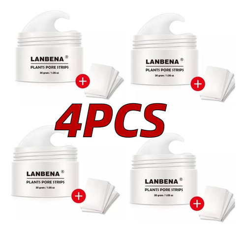 Mascarilla Antipuntos Negros, Crema Antiespinillas A, 4 Unid