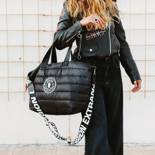Imagen 6 de 10 de Tote Shopper Xl Diamond Rap Negro