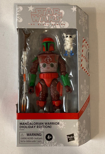 Mandalorian Warrior Holiday Edition Navidad Black Series Man (Usado)
