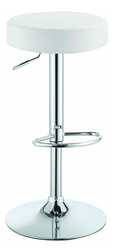 Taburete De Bar Ajustable Coaster Blanco 102550