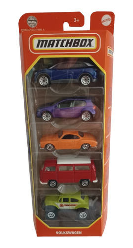 5 Pack Matchbox Volkswagen 2023 Mlc08