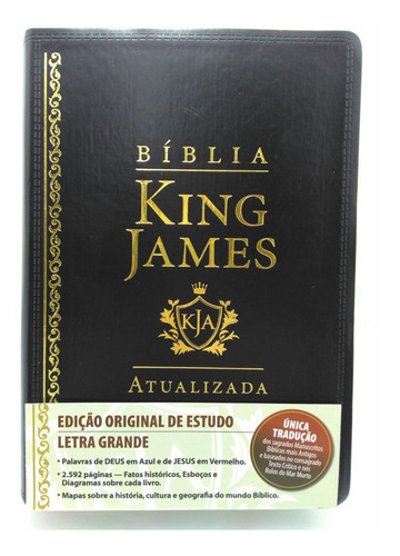 Biblia De Estudo King James Atualizada Luxo Preta