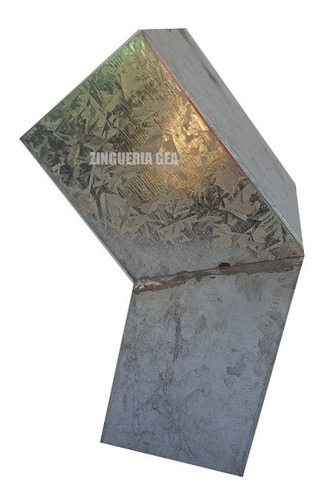 Imagen 2 de 10 de Codo Agua Galvanizado 2x4 Pulgadas 5x10 Cms Zingueria 45°