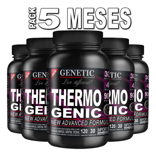 5 Ripped Thermogenic Genetic Quemador Grasa Abdominal Dieta