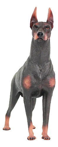 Juguete De Simulación De Estatua De Perro Modelo Doberman Pa