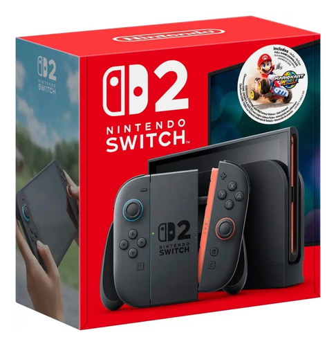 Nintendo Switch 2 + Mariokart World Bundle Black Pronta Ent