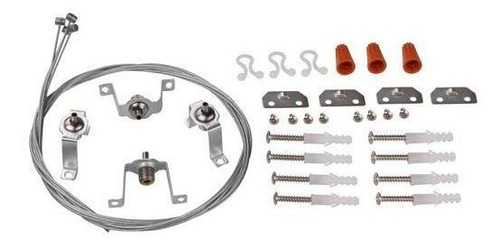 Imagen 5 de 5 de Paq 10 Kit De Suspension Para Colgar Panel Led Accesorios