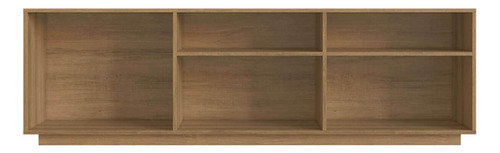 Rack Para Tv Até 65' Com 3 Portas 180x40x55cm Mel E Fumê Mdp