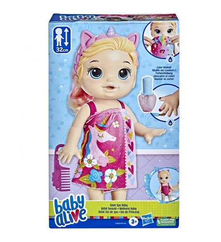 Baby Alive Glam Spa Baby Doll Hasbro F3547 Rubia