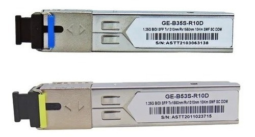 Par Gbic Módulo Sfp Bi-direcionall Wdm 10km 1550/1310 Sc