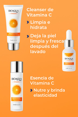 Set Facial Vitamina C Antimanchas Hidratante Rejuvenecedor