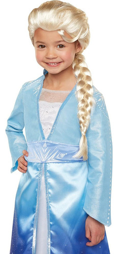 Peluca Elsa Disney Frozen 2 50.8 Cm Con Trenza Para Niñas