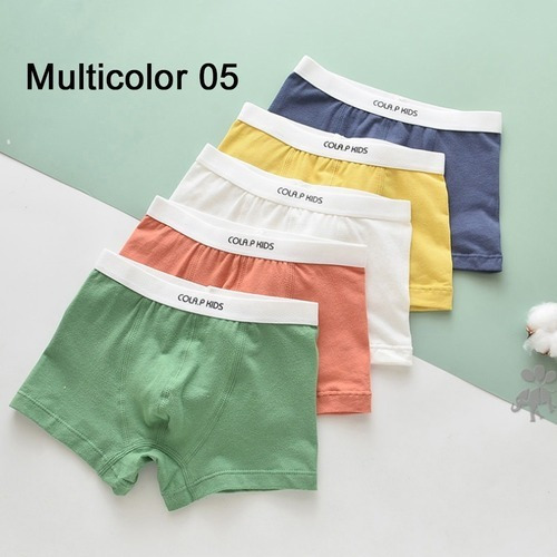 Calzoncillos Niños Boxer Algodón Transpirable 5pcs 2-16años