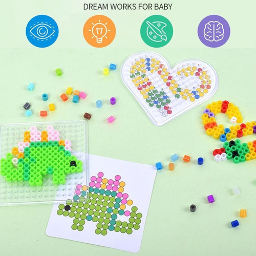 Diy Pixel Art Bead Perler Beads Com Caixa 12 Cores 1200pcs