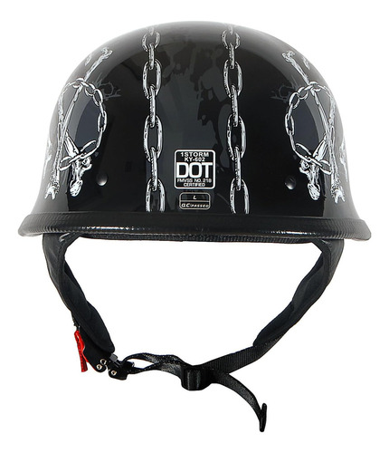 1 Casco Semifacial Estandilla Motocicleta Novedosa Estilo +