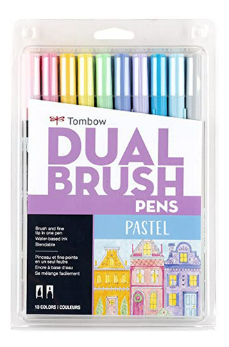 Plumones De Arte Dual Brush, Pastel, 10-pack