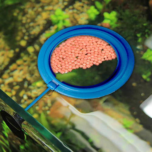 [ Anillo De Alimentación De Peces Práctico Anillo Flotante