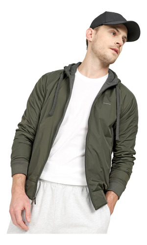 Verde Militar - Xl - Chaqueta Liviana Doble Faz Cromo