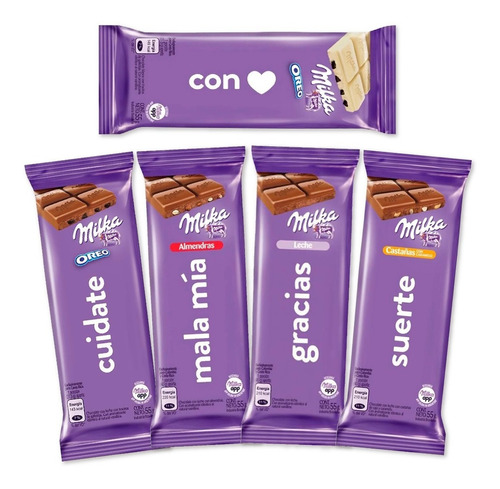 Combo Chocolates Milka 55 Gr X 5 U - Lollipop | MercadoLibre