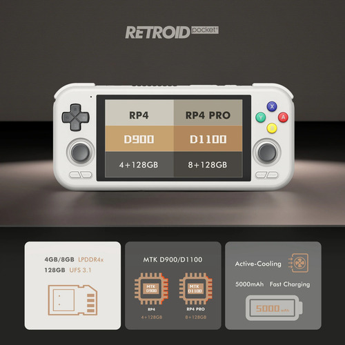 Consola Retroid Pocket 4 Pro Negro Negro