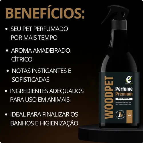 Perfume Profissional Pet Shop Premium Woodpet Cão Gato 500ml