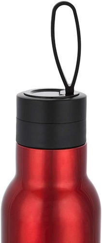 Imagem 3 de 8 de Garrafa Squeeze Italiana Vermelha 500 Ml Aço Inox Bialetti