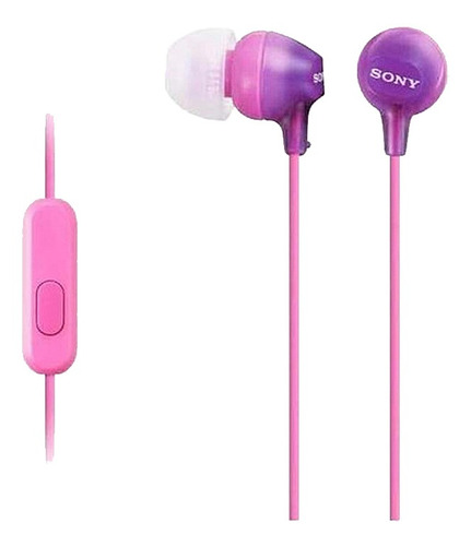 Audifono Con Microfono Sony Mdr-ex15ap Violeta