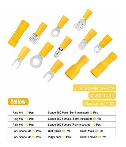 Para Vehiculo Nilight 540pcs Mixed Quick Disconnect